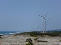 浜岡砂丘にある風力発電